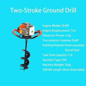Industriële benzine grondboor 72cc 5pk 2-takt metalen constructie voor het graven van hekken - Product Image 5