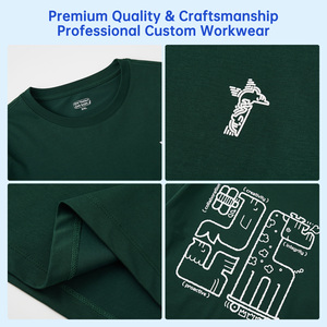 Vente en gros personnalisé t-shirts pour hommes promo de vêtements d'équipe d'entreprise légers et durables avec impression de logos en relief uniformes de travail t-shirts - Product Image 4
