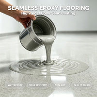 Peinture époxy auto-nivelante résistante aux taches et facile à nettoyer pour sols en sable coloré, liquide, pour béton, intérieur/extérieur, projets domestiques