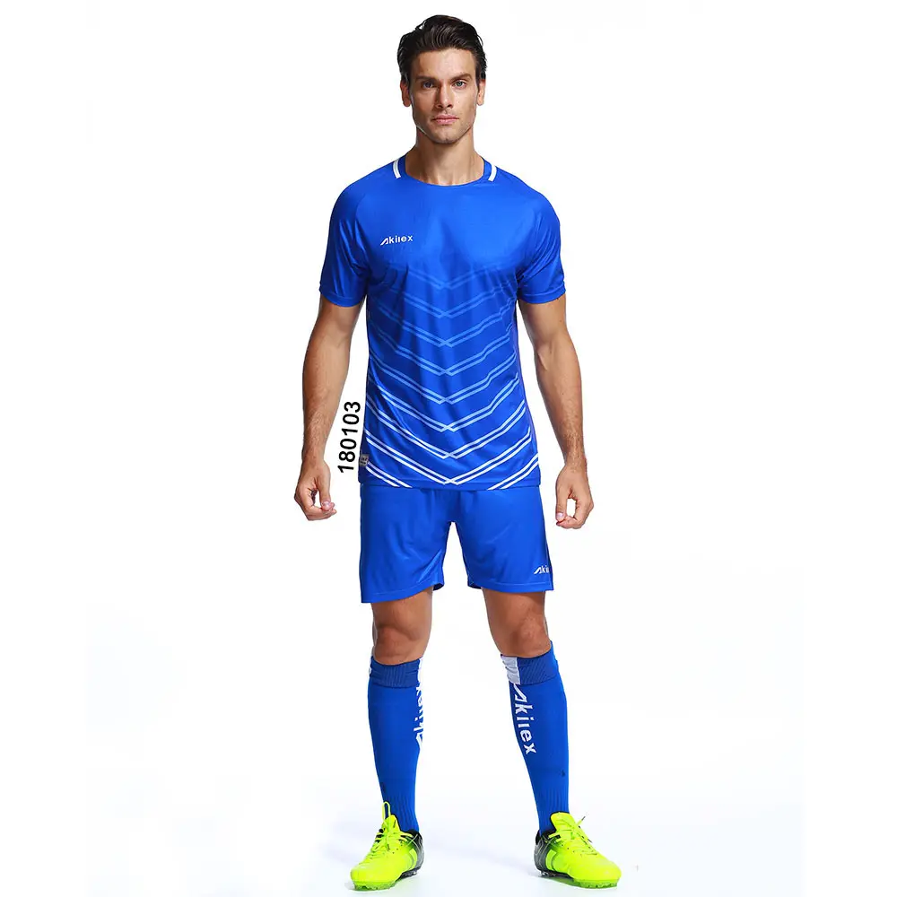 Akilex chất lượng hàng đầu New Euro bóng đá Áo sơ mi kỹ thuật số thăng hoa in ấn đào tạo đồng phục bóng đá cho Mens bóng đá mặc Bộ dụng cụ