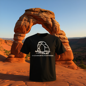 T-shirt Délicat Arch Zions Utah Rules Utah Sucks for Friends Produit promotionnel - Product Image 1
