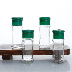 Frasco de vidrio de borosilicato alto para el hogar y la cocina, botella de almacenamiento de 100 ml, contenedor de especias de vidrio con tapa negra y verde, juego de botellas de vidrio. - Product Image 4