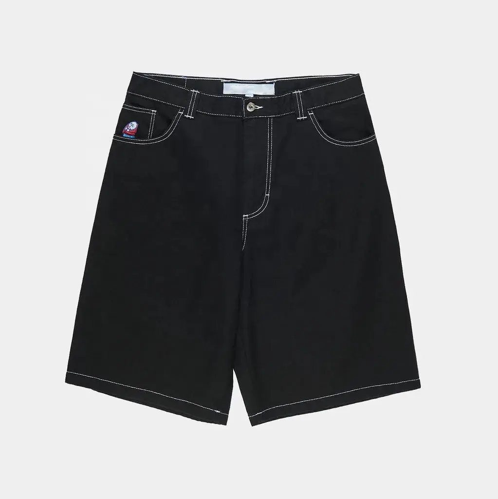 Hochwertige modische gewaschene schwarze maßge schneiderte knielange Herren jeans Shorts 2023 Summer Half Pant Herren Baggy Jeans Shorts