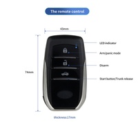EASYGUAR EC010-T2-SR-MS Alarme de voiture unidirectionnelle PKE avec système de démarrage/arrêt du moteur, entrée sans clé et démarrage à distance du moteur, alerte de choc