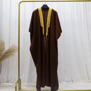 เสื้อคลุ<span class=keywords><strong>ม</strong></span>บิชต์ปักลายทองหรูหราสไตล์อาหรับสำหรับผู้ชาย ชุดแต่งงานอิสลามแบบซาอุดิอาระเบีย เสื้อคลุ<span class=keywords><strong>ม</strong></span>อาบายะแบบดั้งเดิ<span class=keywords><strong>ม</strong></span>ของตะวันออกกลางสำหรับผู้ชาย ชุดสำหรับวันอีด - Product Image 5