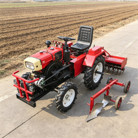 Mini tracteur agricole GJ 25HP à moteur diesel, transmission par engrenages 4x4