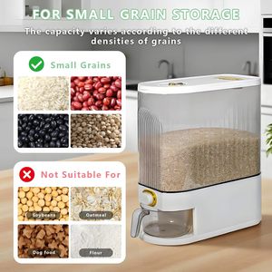 Wholesale Food-Grade PP Injection Molded Moisture-Proof Plastic <b>Rice</b> Jar Storage Box Buckle Lid 6kg-11kg Capacity Storage Foods - Product Image 3