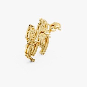 Hot Sale on Stylish <b>Infinity</b> Swirl Drop <b>Earrings</b> with Pear Cut Diamond Design for Women Modern Bridal and Formal Wear For Sale - Product Image 3