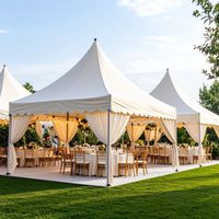 Tente Pagode d'Exposition Robuste en Acier 3x3 3x6 10x10, Barnum Blanc, Chapiteau, Stand de Salon Professionnel