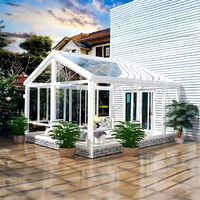 Porte coulissante extérieure en aluminium, design pliant, isolée thermiquement, pour véranda, jardin suspendu, patio, salon de jardin