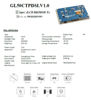 Module d'affichage tactile 5 pouces, panneau d'écran Raspberry Pi, carte de développement Debian Linux RK3566, carte pilote d'affichage MIPI, écran LCD personnalisé