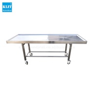 Table de lavage mortuaire Plateau de corps portable Table d'autopsie