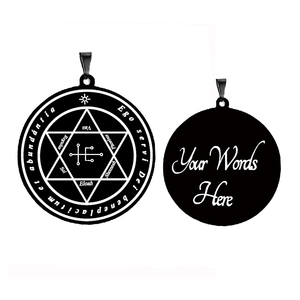 Vòng Cổ Mặt Dây Chuyền Bằng Thép Không <span class=keywords><strong>G</strong></span>ỉ HLSS244 <span class=keywords><strong>Ego</strong></span> Servi Dei Beneplacitum Et Abundantia Vau Phocbus Rcgulus Sol Eloah Shemesh - Product Image 6