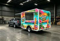 Camion de café, restaurant mobile, hot-dogs, glaces, frites, camions de restauration en fibre de verre, cuisine mobile, remorque alimentaire