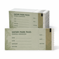 Billet combiné pour attractions touristiques, parcs d'attractions, zoos et visites, avec impression UV couleur et pelliculage brillant, et carte d'embarquement aérien