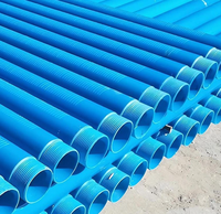 Tuyau de gainage de puits profond en PVC rigide haute résistance pour l'extraction d'eau profonde, diamètres 110mm, 180mm, 225mm, 315mm, pour forages jusqu'à 300m de profondeur