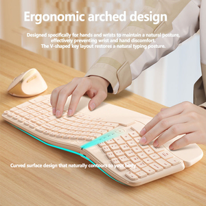 Bàn phím công thái học thiết kế tách rời chất lượng cao dành cho chuyên gia văn phòng mang lại tư thế tự nhiên cho bàn tay và ngăn ngừa đau mỏi - Product Image 5