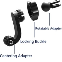 Adaptateur de fixation à crochet en J rotatif à 360° pour montage vertical sur surface, compatible avec GoPro Hero 14 13 12 11 10 9 8 DJI Osmo Action Insta360