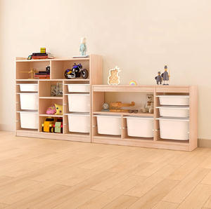 Armoire de rangement de jouets pour enfants salon contre le mur grande capacité étagère bébé livre d'images étagère de rangement armoire à jouets - Product Image 2