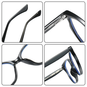 Montures de lunettes ovales pour enfants 23002, verres AC, protection anti-lumière bleue, pont moyen, monture en métal TR90, origine Taizhou - Product Image 5