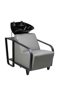 Fauteuil de lavage de luxe avec cuvette en céramique pour salon de coiffure et équipement de beauté - Product Image 3