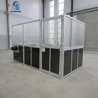 Abri portable stable pour chevaux en métal et bambou, panneau préfabriqué de haute qualité, équipement durable pour ferme équestre