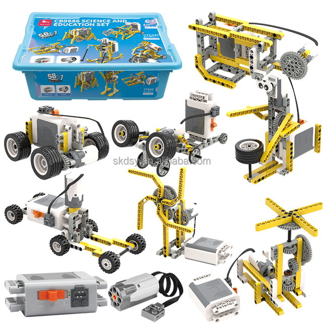 Unisex 50 Models 180pcs STEM Learning APP Programmable Robot Building Block Set ABS Plastic EN71 Certified Educational Puzzle