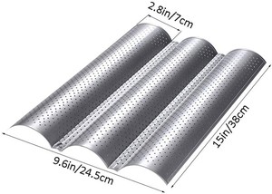 Ensemble <span class=keywords><strong>De</strong></span> Baguettes Outils Boulangerie Plateaux <span class=keywords><strong>Boulanger</strong></span> Patissier Anneaux Cuisson Acier Moule A Gateau Chauve Souris - Product Image 5