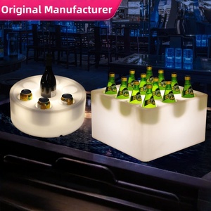 Seau à glace en plastique lumineux à LED personnalisable en gros pour bar à domicile, fête, mariage, événement, refroidisseur de vin décoratif à LED pour usage hôtelier - Product Image 6