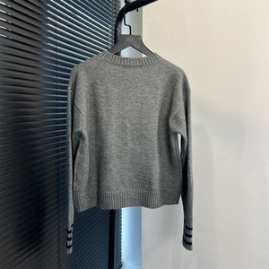 Áo len dệt kim nữ cao cấp 100% cotton, tay dài, thêu họa tiết, kiểu dáng thường ngày, có thể đặt logo riêng, thích hợp cho mùa đông - Product Image 2