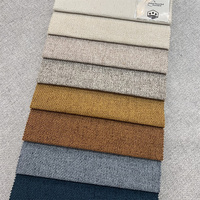Tissu polyester aspect lin pour coussins Tapisserie d'ameublement de style salon simple avec motif imprimé pour doublure