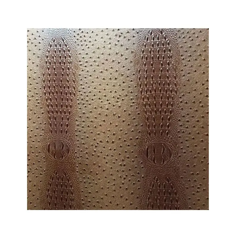 Synthetic animal pattern embossed ostrich skin-imitated leather for furniture