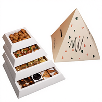 Offre Spéciale : Boîte Pyramide en Papier Kraft Personnalisée pour Traiteur, Plats à Emporter, Gâteaux, Desserts, Plateaux de Partage et Snacks