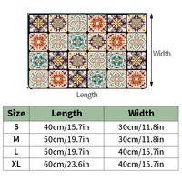 Tapis de séchage de table et de vaisselle à café de style marocain rétro écologique Vaisselle de cuisine en plastique antidérapante et napperon de vidange