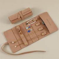 CULLUS Sac de rangement pour bijoux personnalisé avec logo 10*24cm, sac pliable portable, petit sac pour boucles d'oreilles, collier, bague, sac à bijoux enroulable