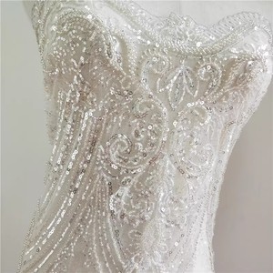 New arrivalfabric Tulle sequin Bead lưới thêu ren cho váy cưới - Product Image 2