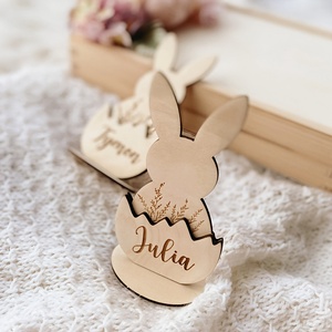 Coniglietto pasquale personalizzato con nome |   Decorazione <span class=keywords><strong>da</strong></span> <span class=keywords><strong>Tavolo</strong></span> <span class=keywords><strong>in</strong></span> <span class=keywords><strong>Legno</strong></span> Lavorato, Regalo Multiuso per Pasqua - Product Image 3