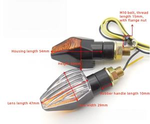 Luz Direccional para Motocicleta, Luz Lateral para Vehículo Todoterreno, Señal de Giro para Vehículo Eléctrico, Indicador de Giro Modificado para Motocicleta - Product Image 5