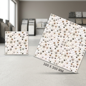 Carreaux de sol en céramique numérique Matt 300x300mm en relief Punch Designer 400x400 40x40 30x30 Carreau émaillé en porcelaine de stationnement - Product Image 4