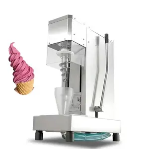 Máquina de helado de acero inoxidable de fácil operación de alta calidad Mezclador redondo Mezclador de alimentos manual Máquina de helado