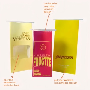 <span class=keywords><strong>Bolsa</strong></span> de regalo de café Kraft personalizada, bolsas de embalaje de maíz para café, bolsas de fiesta de palomitas de maíz para niños, bolsas de recuerdo de donut para galletas de cumpleaños - Product Image 2