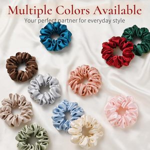 Set de Diademas y Scrunchies de Seda para el Cabello, Accesorios para Mujeres y Niñas, Scrunchies de Satén con Logotipo Personalizado - Product Image 3