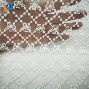 Qualità bianca 3D Tulle pizzo rifinitura frangia <span class=keywords><strong>di</strong></span> <span class=keywords><strong>cotone</strong></span> tessuto <span class=keywords><strong>di</strong></span> maglia in <span class=keywords><strong>Organza</strong></span> tessuto per borse da sposa accessori - Product Image 3