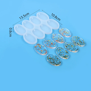<b>Craft</b> Art Epoxy Earring Charms Keychain Silicone Mold DIY Jewelry Making Eco-Friendly Opp Bag for Cake <b>Tools</b> - Product Image 2
