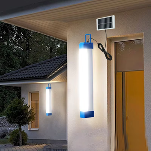 高亮度30W/60W/100W太阳能电池板发光二极管管充电应急灯，适用于家庭和野营USB充电塑料材料 - Product Image 5