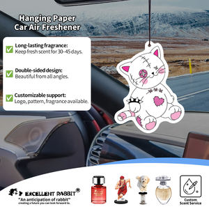 Eccellente Deodorante per Auto a Forma di Gatto con Patchwork di Coniglio - Fragranza Lussuosa e Complessa, Elegante Ornamento a Forma di Gatto per Auto e Casa - Product Image 4