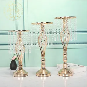 Metal gold crystal wedding decoration flower shelf stand backdrop ball centerpieces for wedding table used