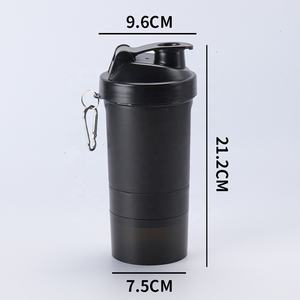 Hot Style <span class=keywords><strong>400</strong></span> <span class=keywords><strong>ml</strong></span> Shake Bottle Protein Bottle <span class=keywords><strong>Shaker</strong></span> con compartimento para polvo intergreed - Product Image 3