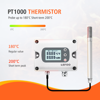 LEFOO Analog RS485 Sensor Kelembaban Suhu tinggi 180 derajat C suhu & RH relai pemantauan dengan fungsi Alarm OEM dapat disesuaikan