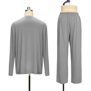 Bamboo Viscose <strong>Mens</strong> Sleepwear Round Neck Lounge Wear Sets Pjs Pajamas <strong>Men</strong> Loungewear Custom <strong>Pyjamas</strong> - Product Image 4